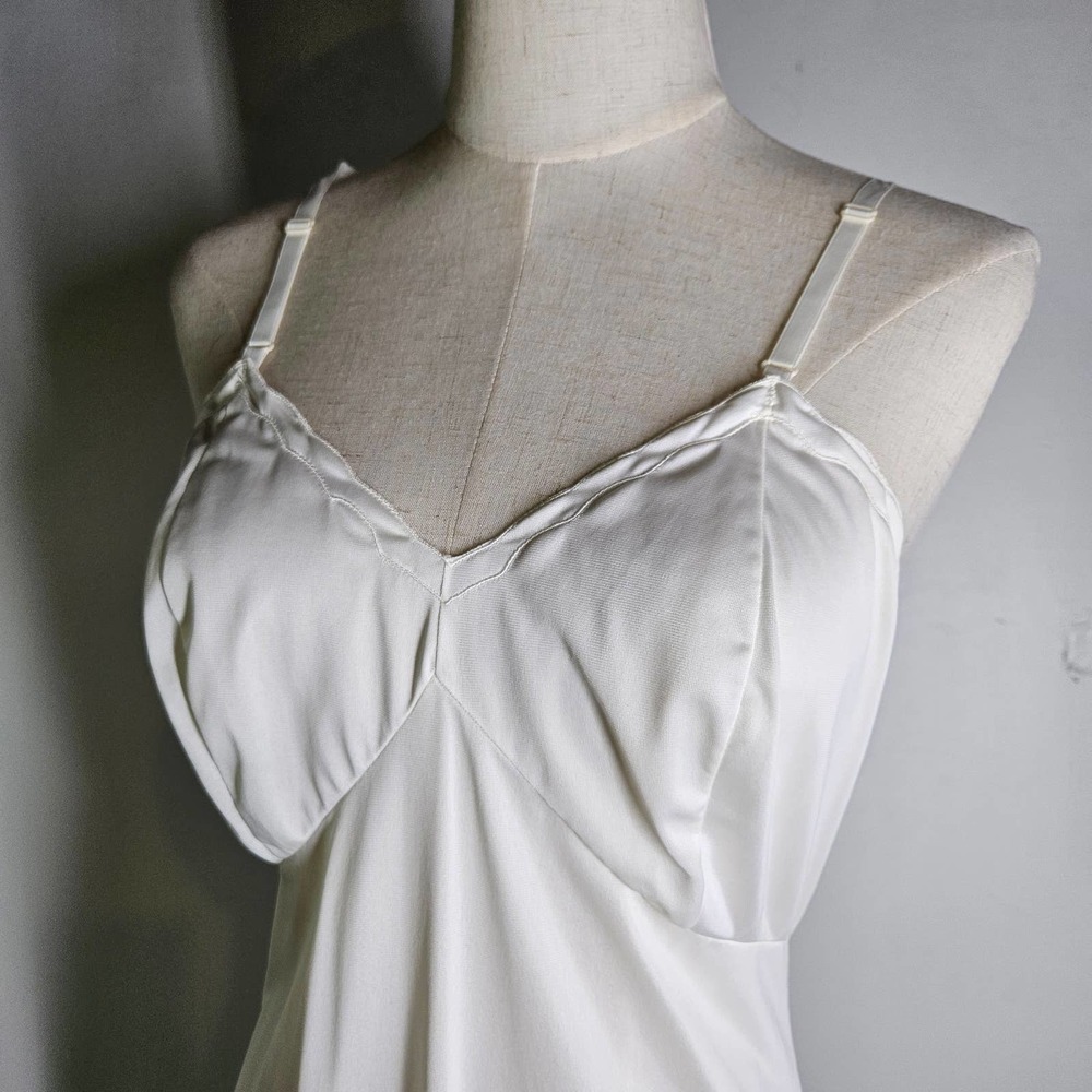 Vintage Gaymode Unclingable Full Slip 36 Reg White Penneys - Picture 2 of 11